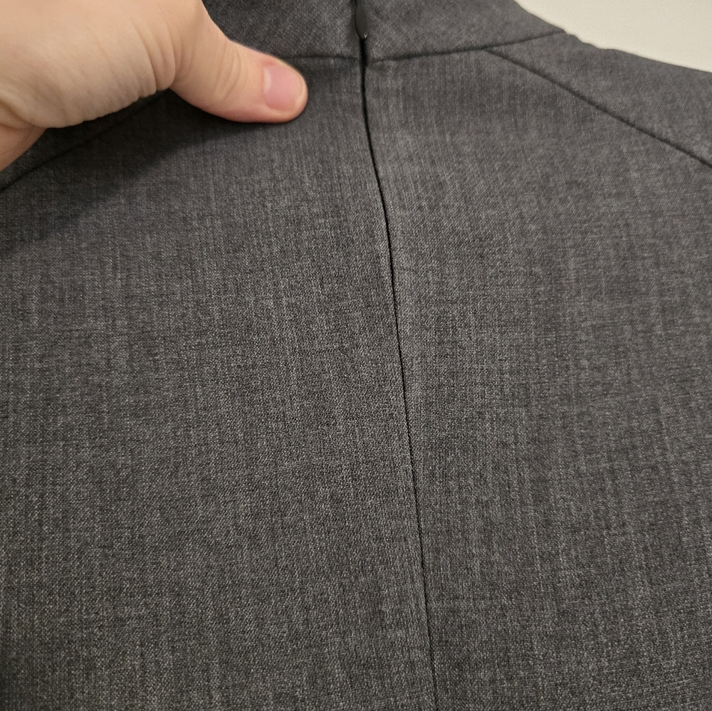ZARA Elegant Gray Dress with Gold Accents - Picture 6 of 8